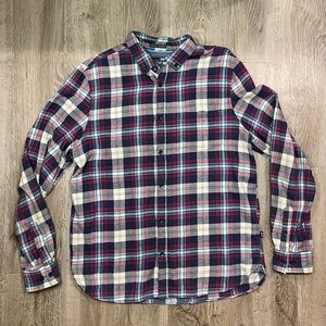 Denim & Flower Flannel Shirt - Size XL - Slim Fit